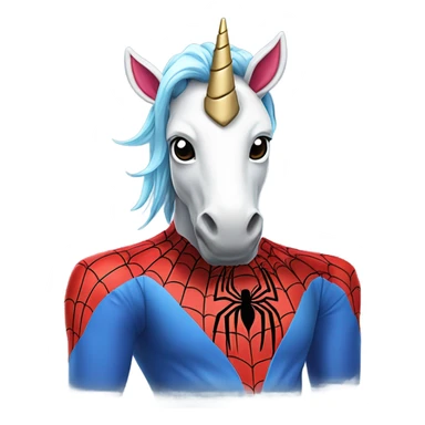 unicorn as Spiderman sticker