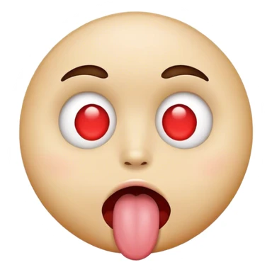 Heart eyes with tongue sticking out sticker