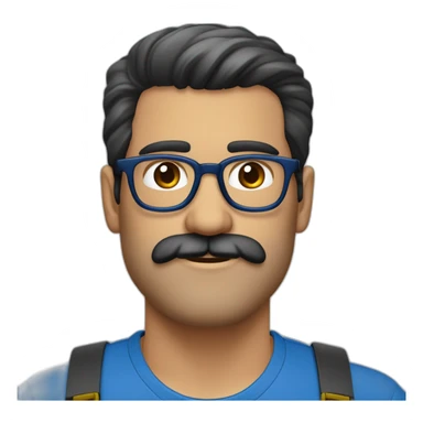 Hombre maduro  rubio con lentes azules redondos,  barba canosa sticker