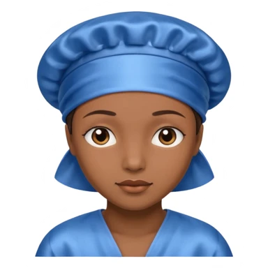  Satin sleep Bonnet emoji brown skin  sticker