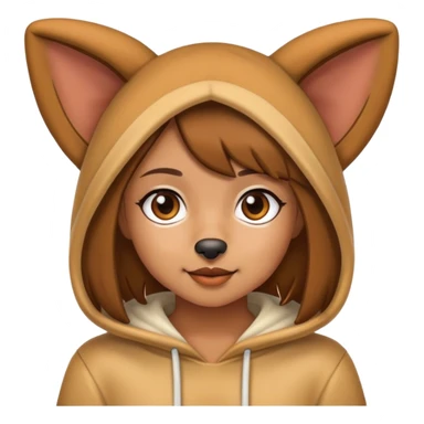 Girl dressed like a dog sticker