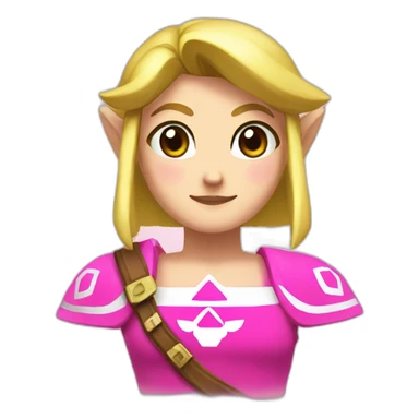 Zelda-link triforce pink alura  sticker