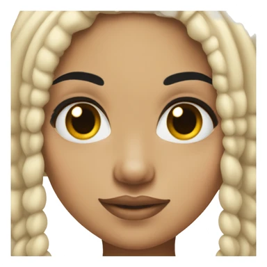 light skin girl with black hair and eyebrow piercing sticker