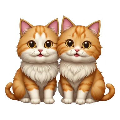 Two happy cat Persian and Scottish  sticker