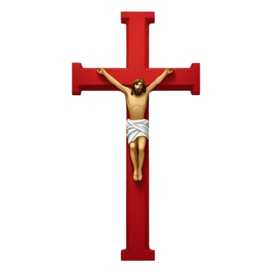 red jesus cross  sticker