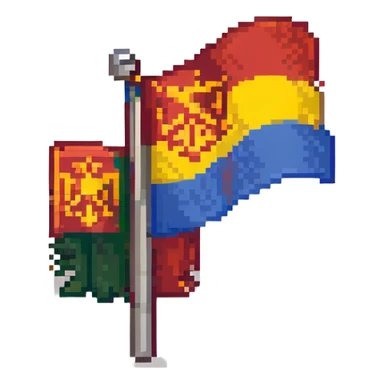 GDR flag and FRG flag together sticker