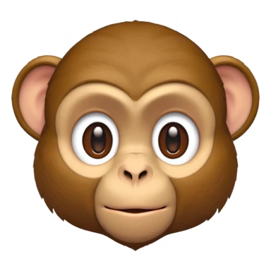 monkey listening sticker