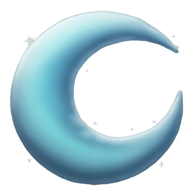 Frozen Crescent moon with smile  sticker
