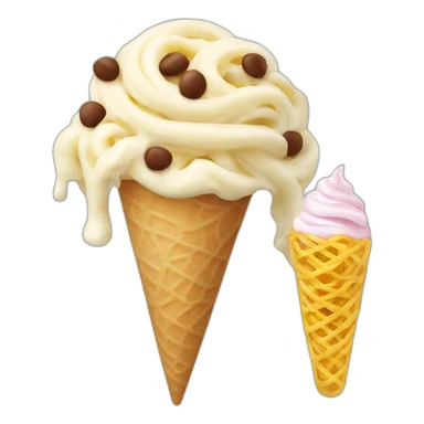 ice cream and spaghetti sticker