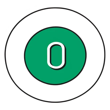 Beautiful Maya fresco-inspired message symbol, perfect circular elements, elegant geometric precision, refined dark green on white sticker