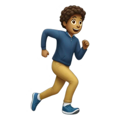 Person running to the school sticker