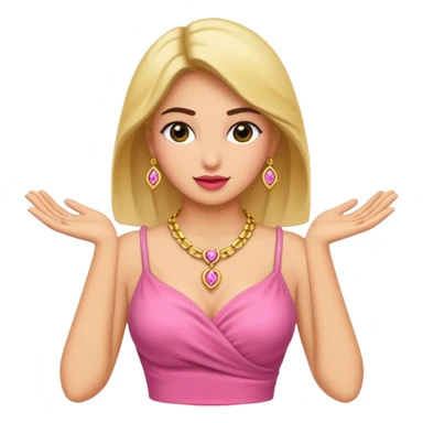 Rosa mujer comprando collares de lujo sticker