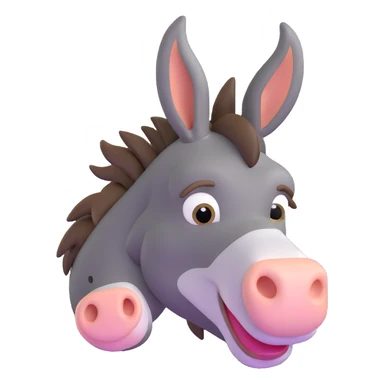sad blue donkey sticker