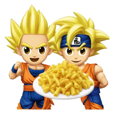 A macaroni And goku from de dragon ball zz sticker
