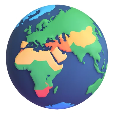 earth globe sticker