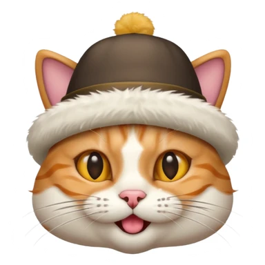 cat with a silly hat sticker