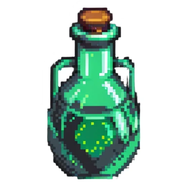 poison potion bottle with green liquid sticker