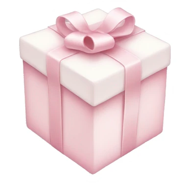 Light pink and white present sticker