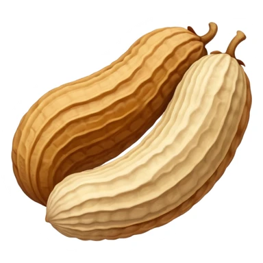 a curve peanut in rough beige textured shells sticker