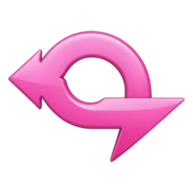 Pink curved go back arrow sticker