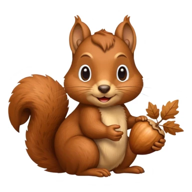 squirrel holding an acorn emoji
 sticker