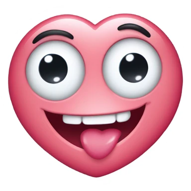 heart eyes emoji drooling sticker