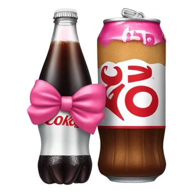 Diet Coke with pink bow sticker
