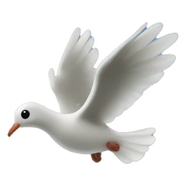 A flowing river with a dove flying over it sticker