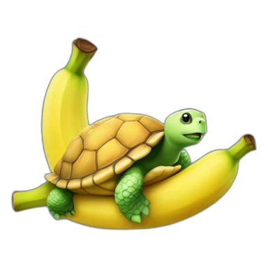 Tortue on banana sticker