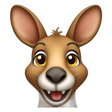 happy kangaroo sticker
