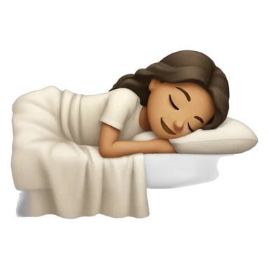 Brunette girl sleeping sticker