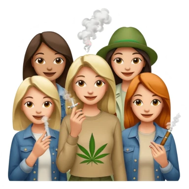 Ladies, smoking weed sticker