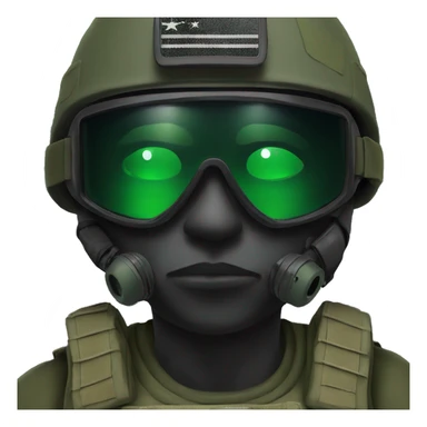 Special Forces Soldier wearing mask and night vision goggles sticker