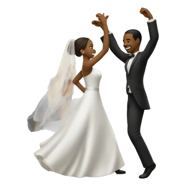 couple dance on wedding sticker