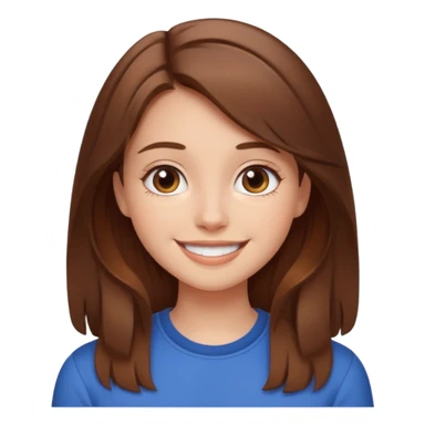 Brown-haired girl posing for a video to post on instagram sticker