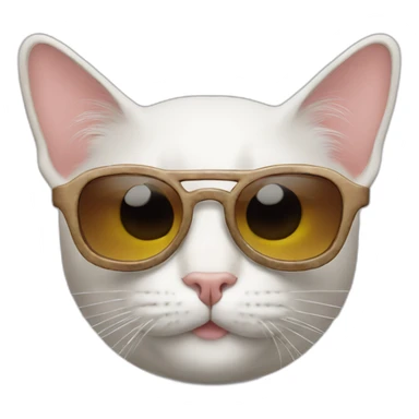 A CAT WESRING SUNGLASSES sticker