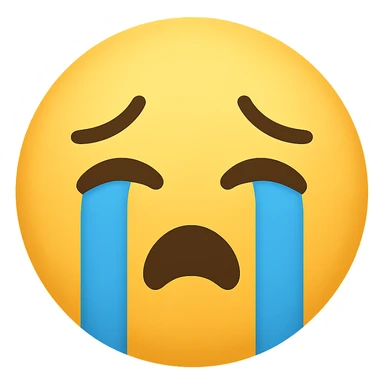 crying face emoji sticker