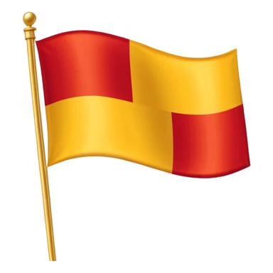 Red, white, and golden yellow vertically sequenced tricolour flag inspired by the flag of Italy sticker