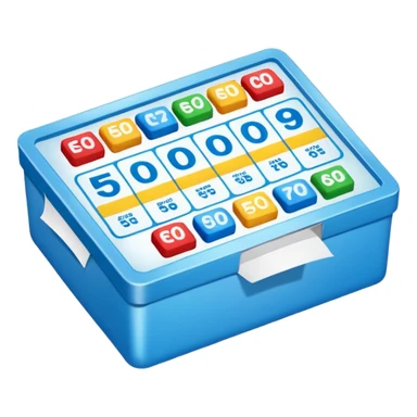 Create a blank lottery coupon clean and colorful sticker