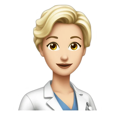 Posh-Radiologist-performing-breast-mammography-to-leni-klum sticker