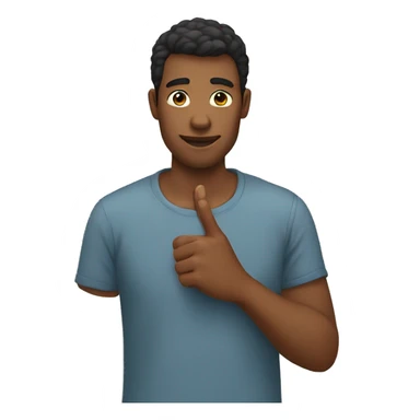 a man use his finger to make a heart sticker