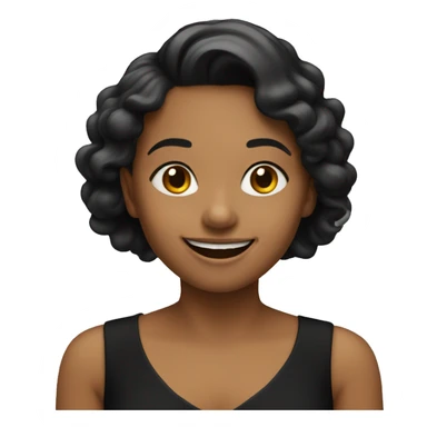 happy girl in black dress sticker