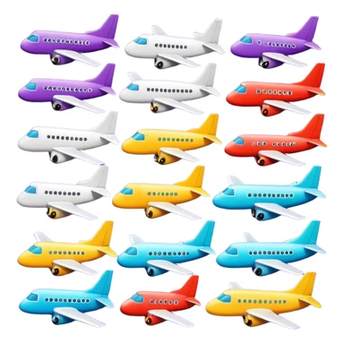 Twitch channel emojis for an aviation themed discord sticker