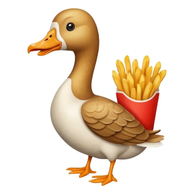 GOOSE HOLDING FRENCH FRIES sticker