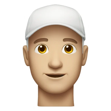 white bald man wearing a  cap  sticker