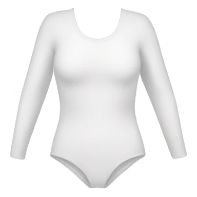 white long-sleeve closed-neck bodysuit sticker
