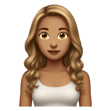 stunning tan girl light brown hair sticker