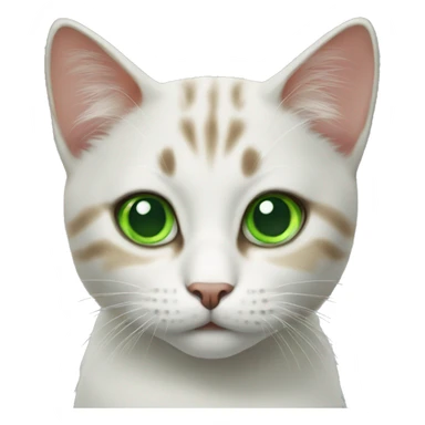 Cat cat green eyes sticker