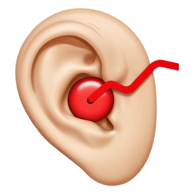 icon of an ear with a bold red line crossing through it, symbolizing ignore sticker