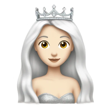 Princess,Pale Skin,Black Hair,Crown sticker